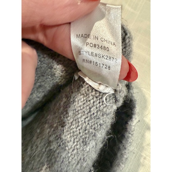 ee:some Gray Lightning‎ Bolt Oversized Pullover Sweater Small Medium S/M - Picture 7 of 11
